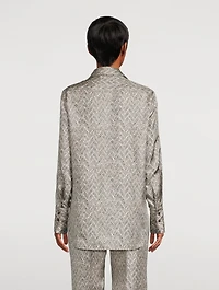 Herringbone Silk Shirt