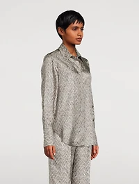Herringbone Silk Shirt