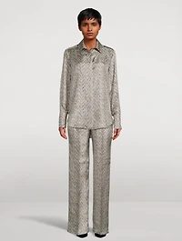 Herringbone Silk Shirt