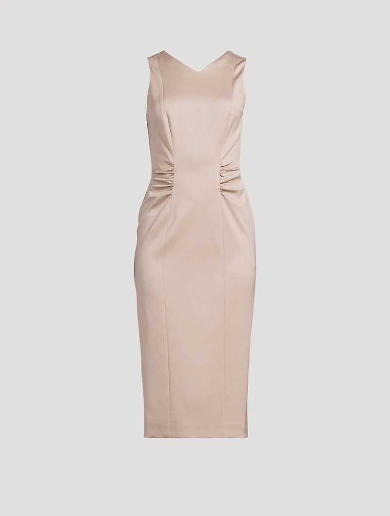 Gathered Sheath Dress