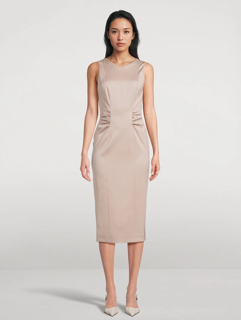 Gathered Sheath Dress