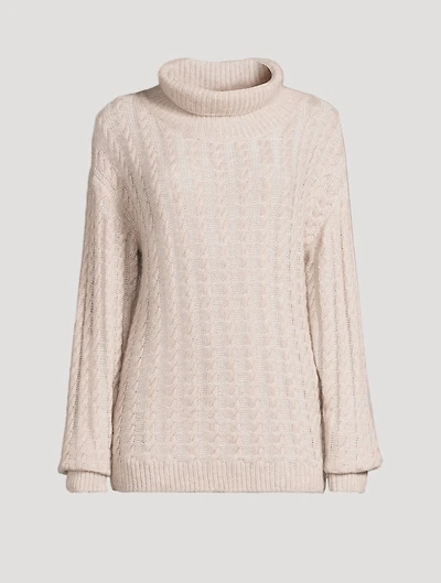 Cable-Knit Cashmere Silk Sweater