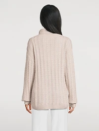 Cable-Knit Cashmere Silk Sweater