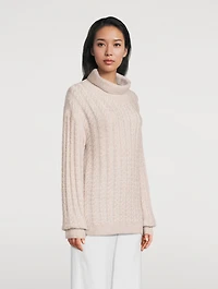 Cable-Knit Cashmere Silk Sweater