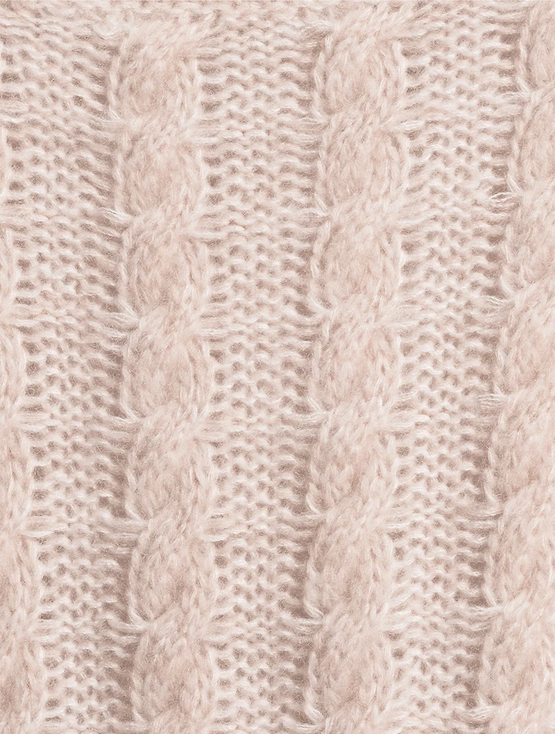 Cable-Knit Cashmere Silk Sweater