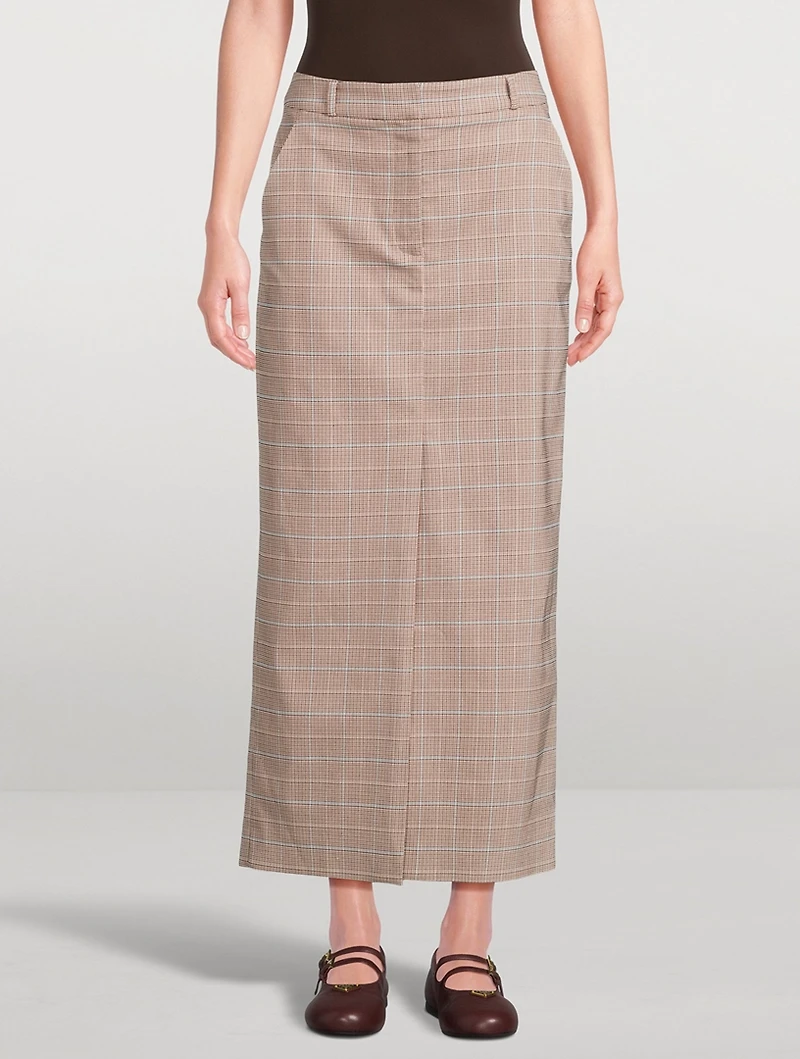 Maxine Plaid Pencil Skirt