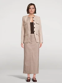 Maxine Plaid Pencil Skirt