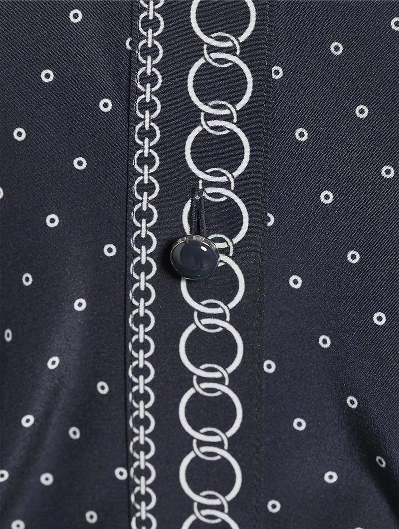Lex Ruched Shirt Dress Polka Dot Print