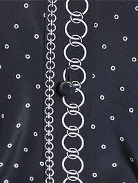 Lex Ruched Shirt Dress Polka Dot Print