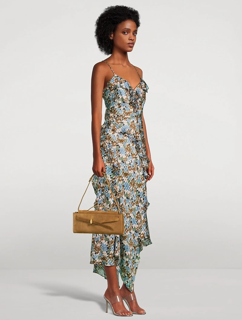 Avenel Silk Midi Dress Floral Print