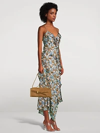 Avenel Silk Midi Dress Floral Print