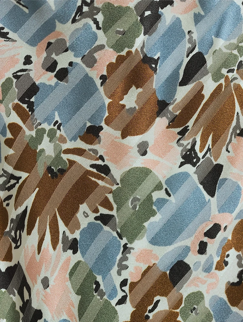 Avenel Silk Midi Dress Floral Print