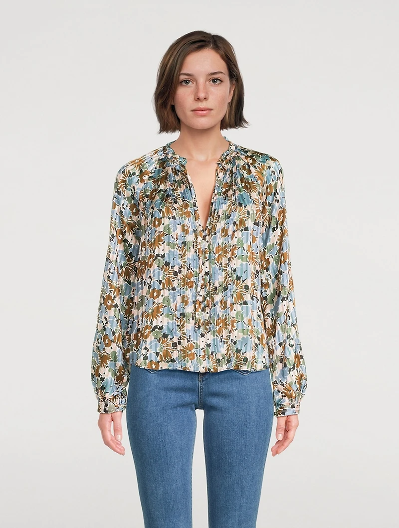 Linds Silk Blouse Floral Print