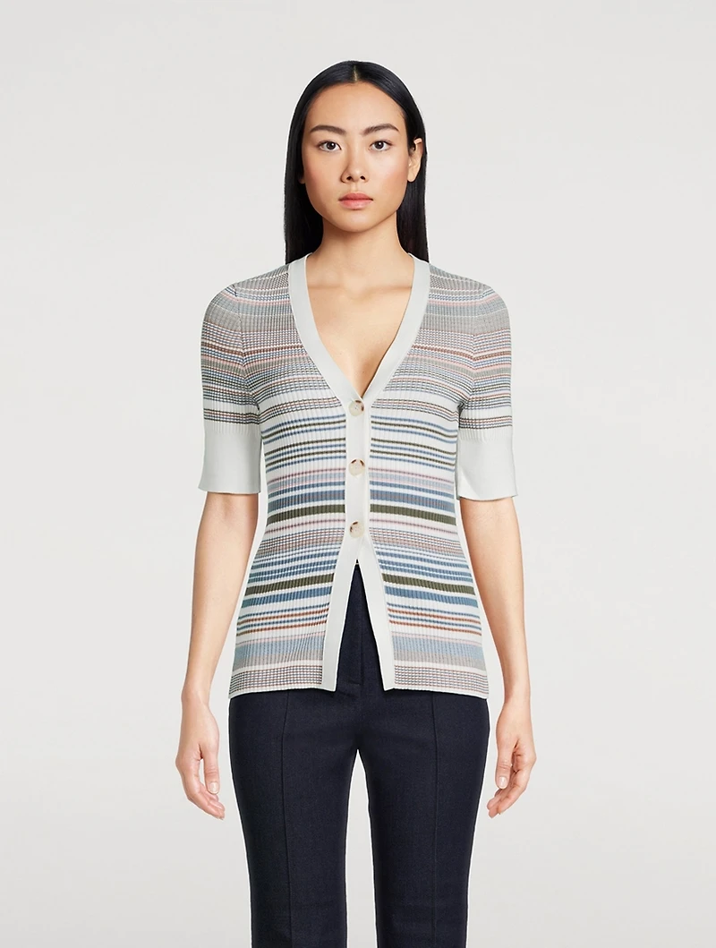 Fawne Ribbed Cardigan