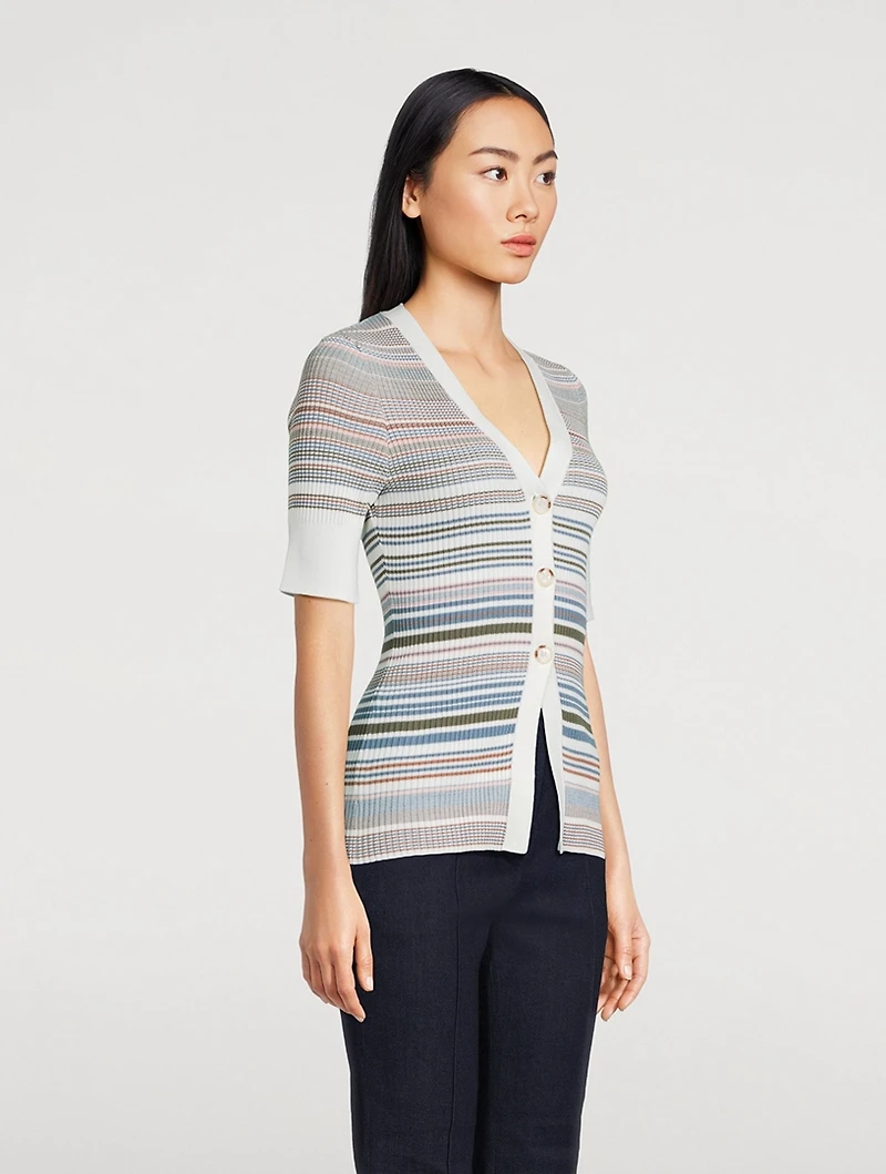 Fawne Ribbed Cardigan