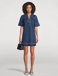 Felice Denim Polo Dress