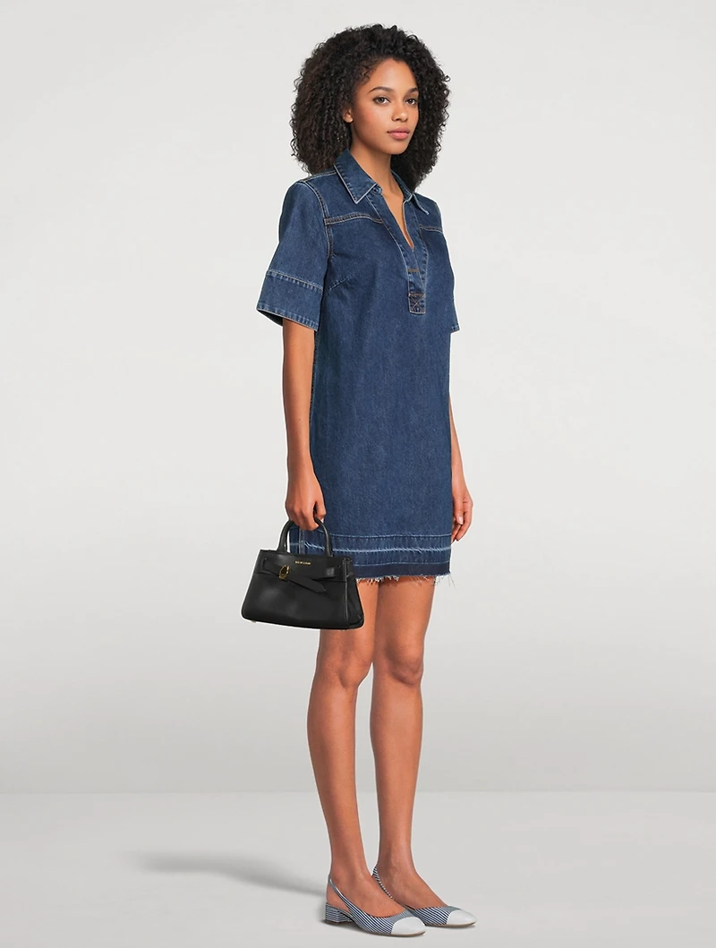 Felice Denim Polo Dress