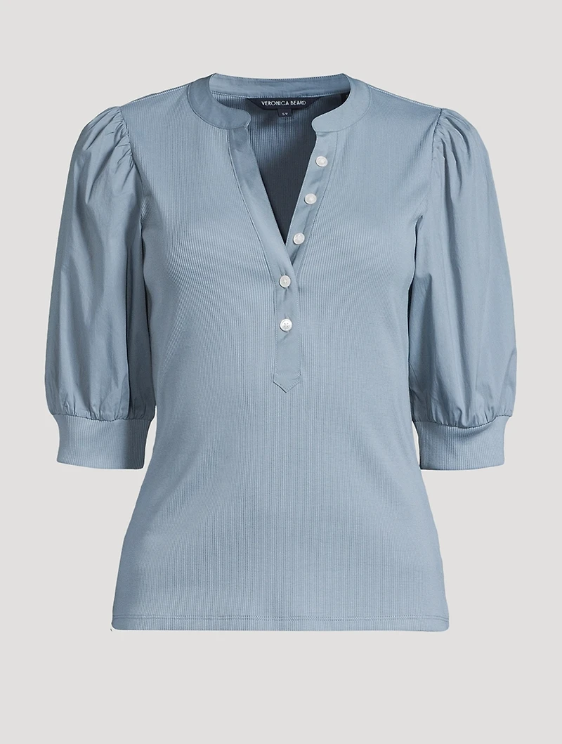 Coralee Puff-Sleeve T-Shirt