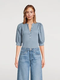 Coralee Puff-Sleeve T-Shirt