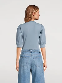 Coralee Puff-Sleeve T-Shirt