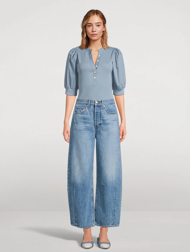 Coralee Puff-Sleeve T-Shirt