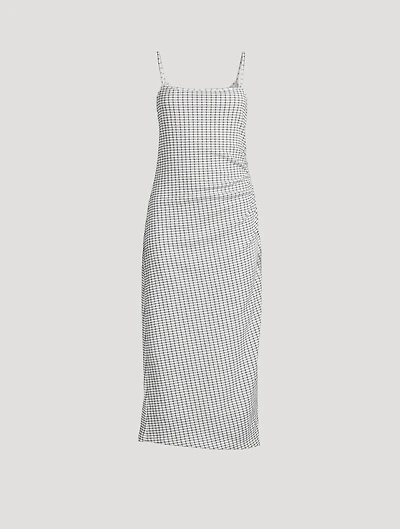 Smocked Slip Dress Check Print