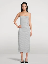 Smocked Slip Dress Check Print