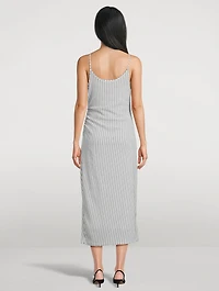 Smocked Slip Dress Check Print