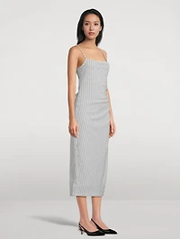 Smocked Slip Dress Check Print