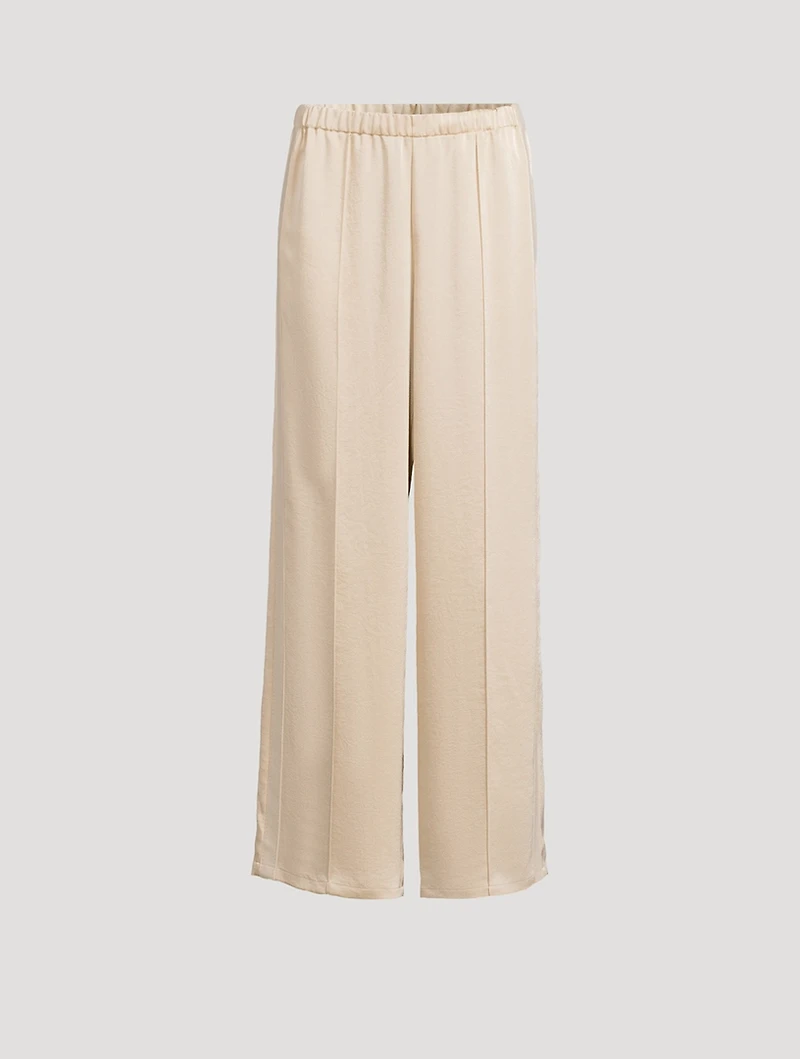 Wide-Leg Crêpe Trousers
