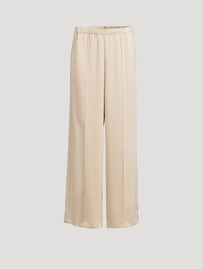 Wide-Leg Crêpe Trousers