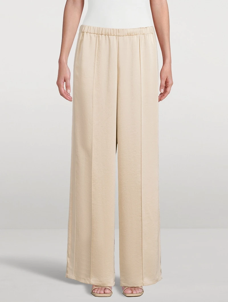Wide-Leg Crêpe Trousers