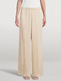 Wide-Leg Crêpe Trousers