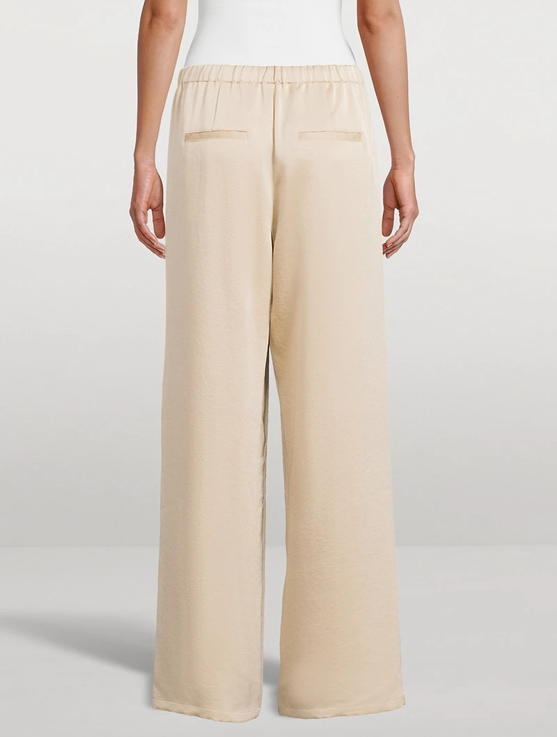 Wide-Leg Crêpe Trousers