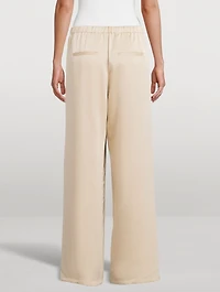 Wide-Leg Crêpe Trousers