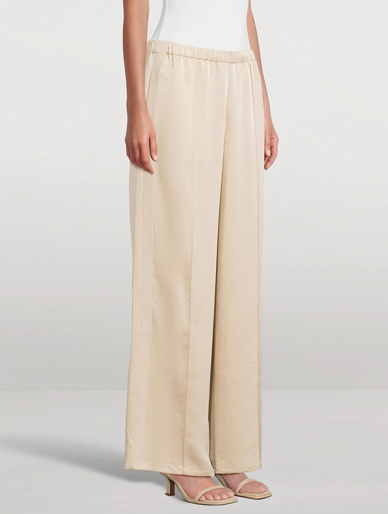 Wide-Leg Crêpe Trousers