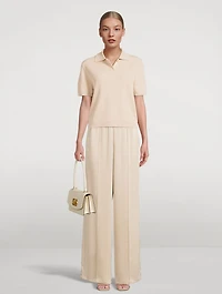 Wide-Leg Crêpe Trousers