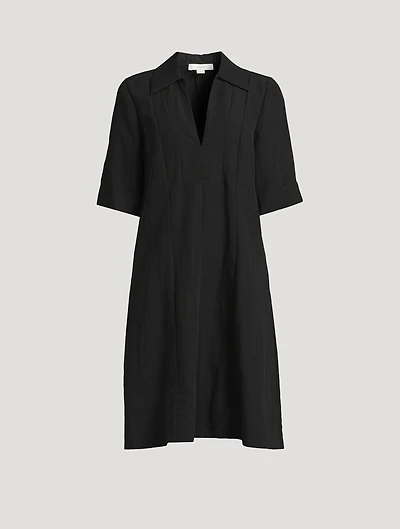 Short-Sleeve A-Line Dress
