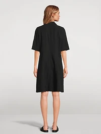Short-Sleeve A-Line Dress