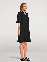 Short-Sleeve A-Line Dress