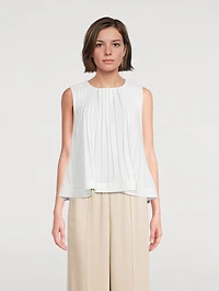 Pleated A-Line Blouse