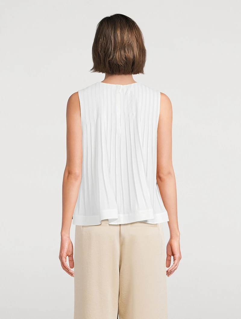 Pleated A-Line Blouse