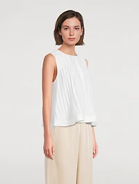 Pleated A-Line Blouse