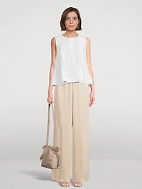 Pleated A-Line Blouse