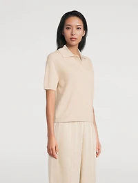 Ribbed Polo Sweater