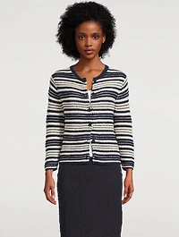 Stripe Jacquard Cardigan