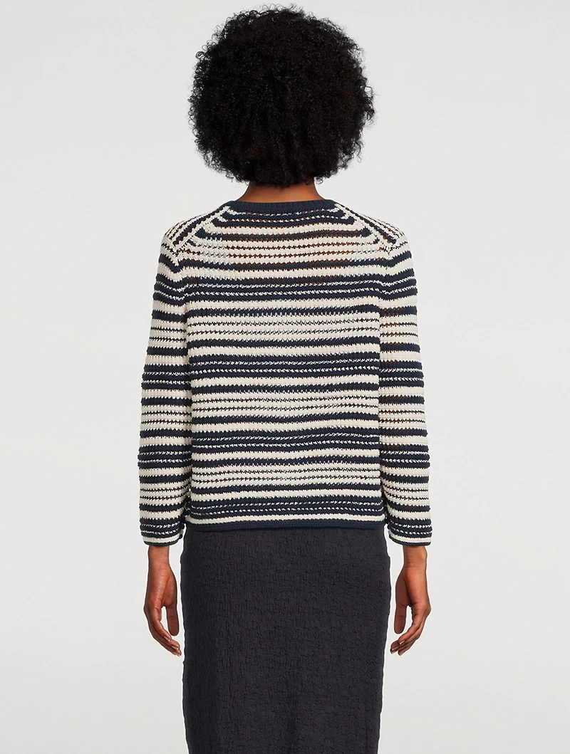 Stripe Jacquard Cardigan
