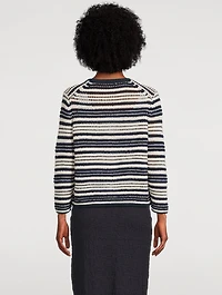Stripe Jacquard Cardigan