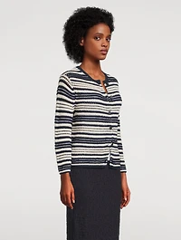 Stripe Jacquard Cardigan