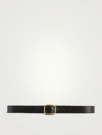 Rounded Soft Buckle Leather Belt